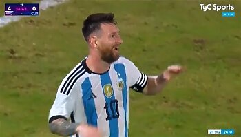  ميسي يصل إلى الهدف رقم 100  دوليا فى فوز الأرجنتين الكاسح على كوراساوا