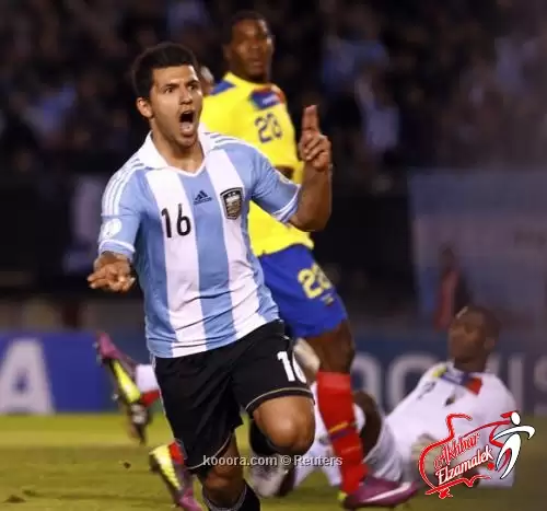 أجويرو : هدفي مع الأرجنتين أفضل هدية بمناسبة عيد ميلادي 