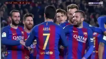 فيديو. برشلونة يتقدم  على جيرونا 
