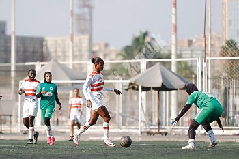 اخبار الزمالك - بالصور ..سوبر هاتريك أليس يقود سيدات الزمالك لاكتساح  المصري ..سلة الزمالك تعبر الطيران